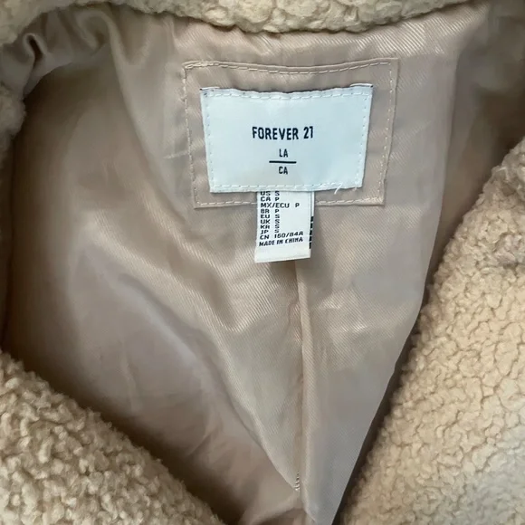 Forever 21 Tan Teddy Coat - Picture 2 of 5